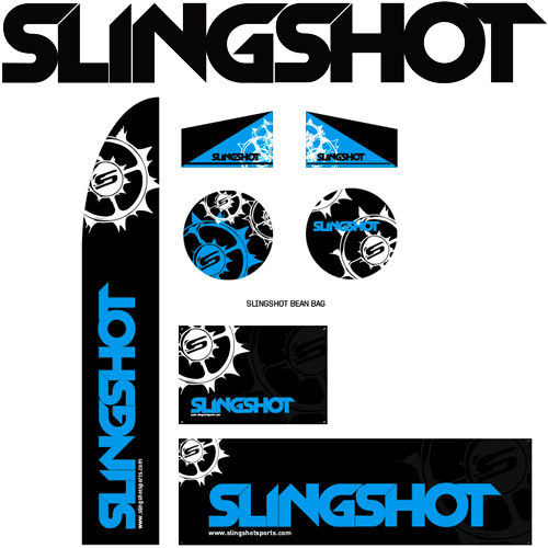Slingshot 2"x10" KITE Stiker (pkg of 25)