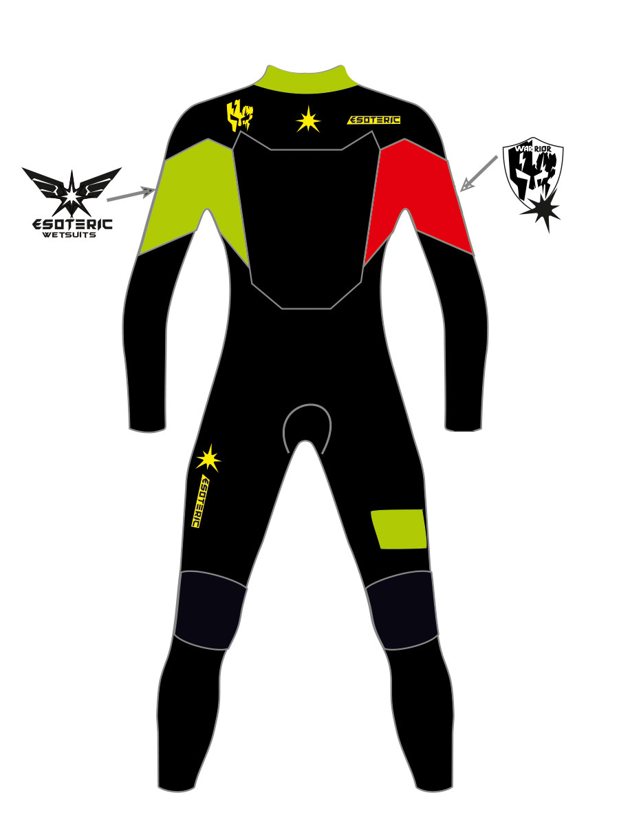 Гидрокостюм Esoteric Warrior Thermo 5/3  Lime/Red