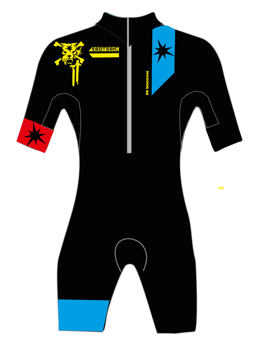 Гидрокостюм Esoteric MadDog 3/2  Blue/Red Shorty