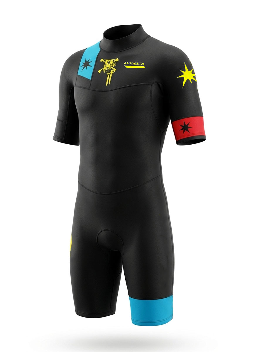 Гидрокостюм Esoteric MadDog 3/2  Blue/Red Shorty