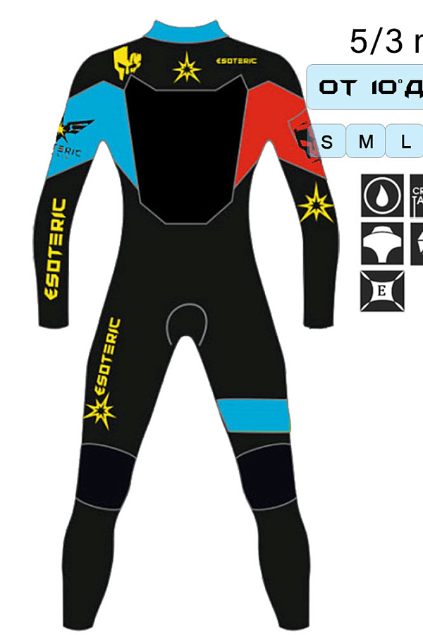 Гидрокостюм Esoteric Warrior 5/3  Blue/Red