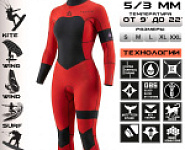 Гидрокостюм Esoteric Lotus 5/3  Red/Black