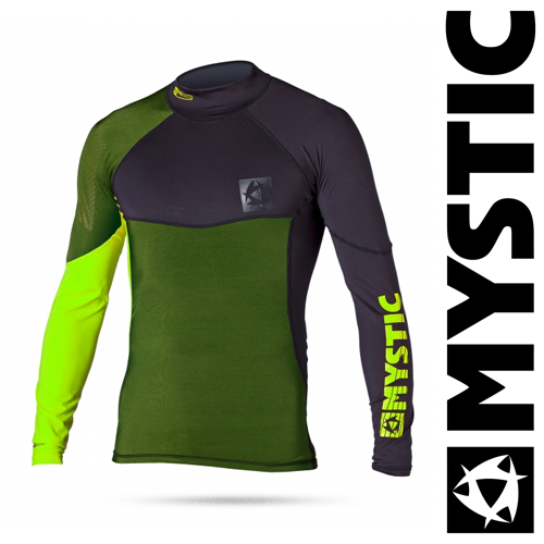 Гидромайка Mystic Crossfire Rash Vest L/S Green