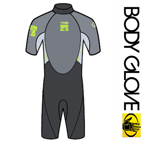 Гидрокостюм Body Glove Pro3 2/1 Springsuit Shorty Grey/Lime