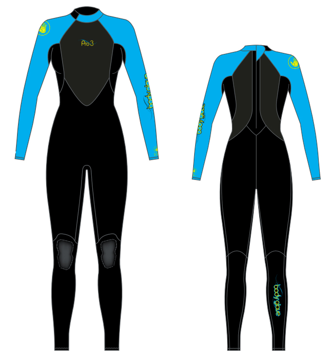 Женский гидрокостюм Body Glove 2015 Pro3 3/2MM Fullsuit Blue