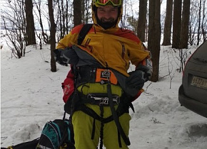 На кайте с Череповца в Рыбинск 17.02.2019